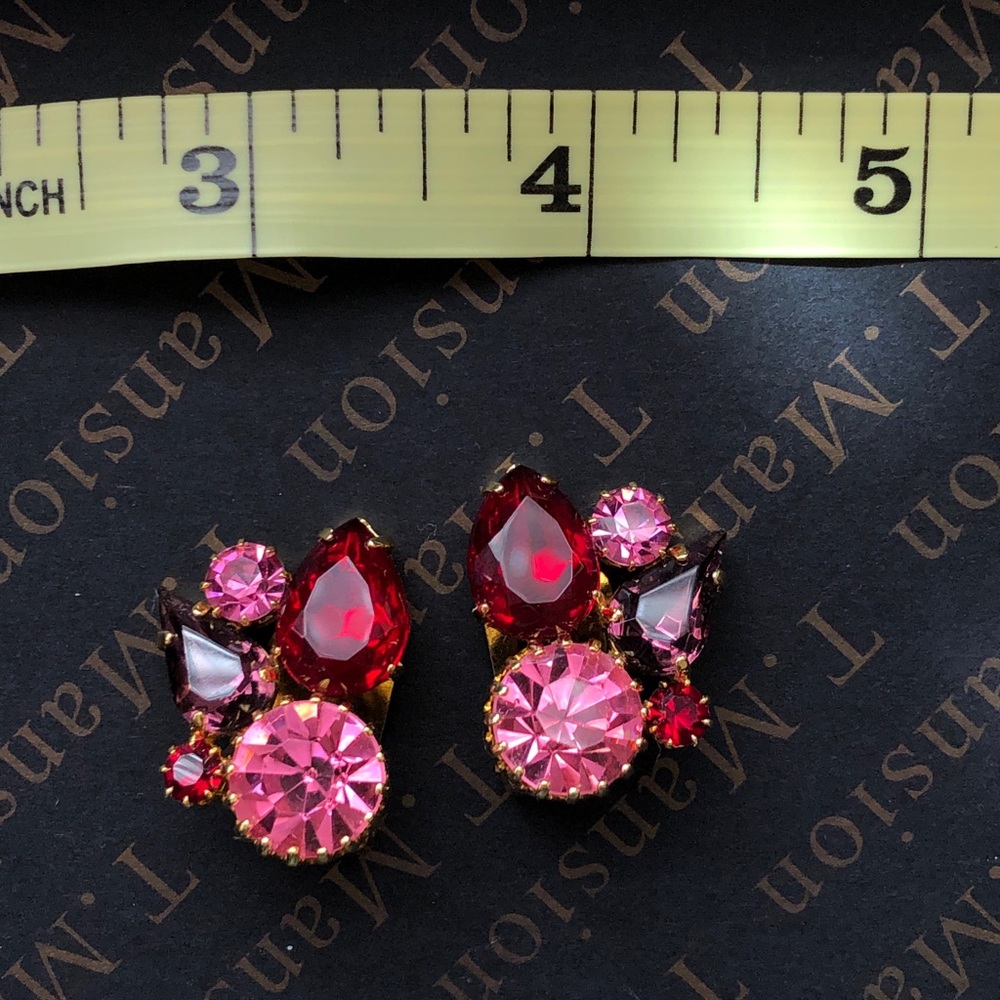 Vintage Juliana? Pink rhinestones earrings